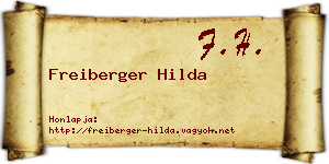 Freiberger Hilda névjegykártya